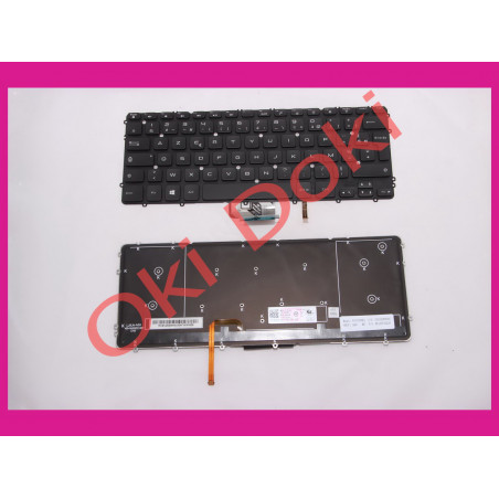 Клавиатура для ноутбука DELL XPS 15 9530, Precision M3800 eng, black, без фрейма, подсветка клавиш вертикальный энтер ty