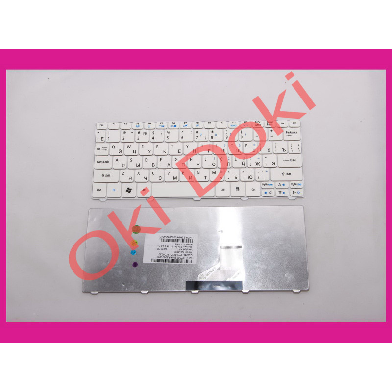 Клавіатура для ноутбука Acer Aspire One 521 522 532 533 D255 D257 D260 D270 Happy NAV50 PAV80 AO532H біла вертикальна