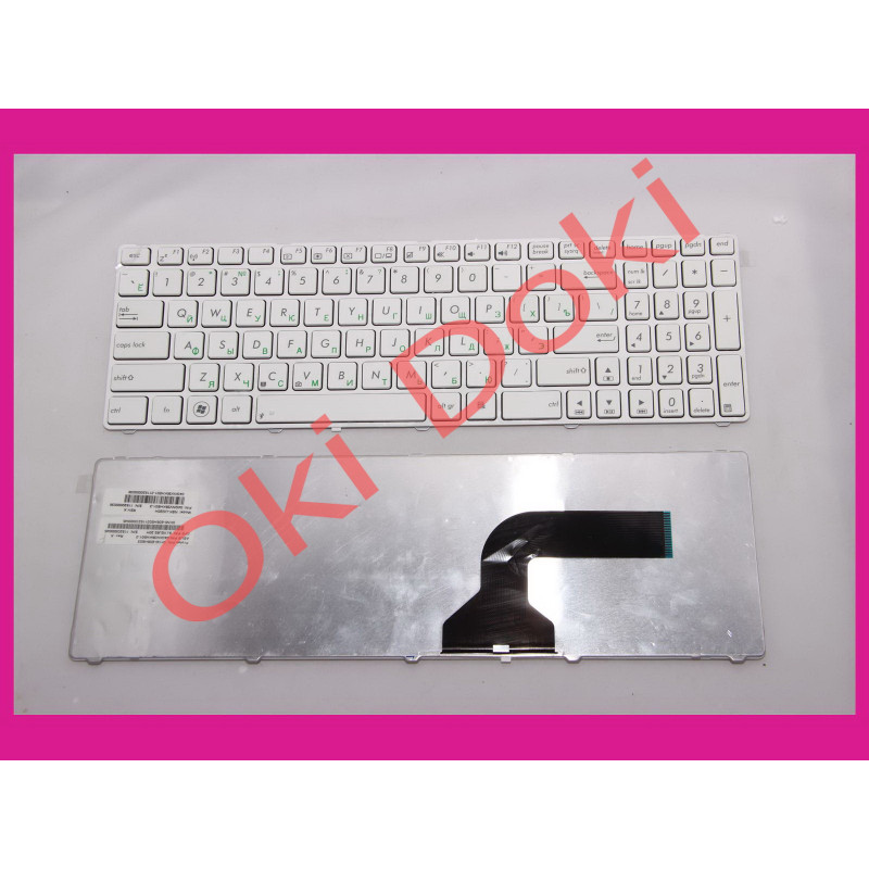 Клавиатура для ноутбука Asus A52 K52 X54 N53 N61 N73 N90 P53 X54 X55 X61 с белой рамкой type 3 Клавиатура для ноутбука Asus A52 K52 X54 N53 N61 N73 N90 P53 X54 X55 X61 с белой рамкой type 3