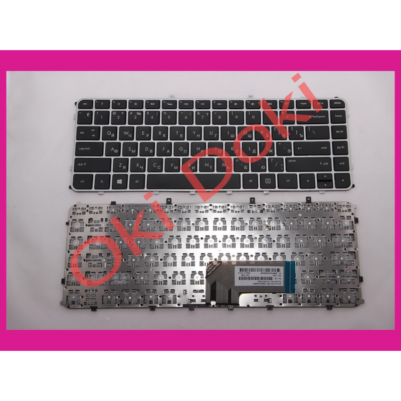 Клавиатура для ноутбука HP Envy 4-1000, 4t-1000, 6-1000, 6t-1000 rus, black Sleekbook 6-1000 с серой рамкой