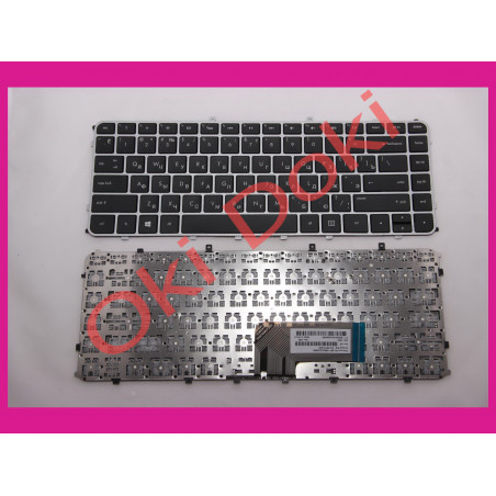 Клавіатура для ноутбука HP Envy 4-1000, 4t-1000, 6-1000, 6t-1000 rus, black Sleekbook 6-1000 із сірою рамкою