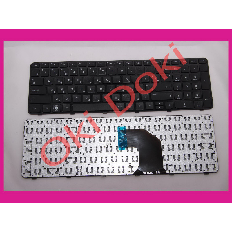 Клавиатура для ноутбука HP Pavilion G6-2000 черная с рамкой горизонтальный энтер OEM