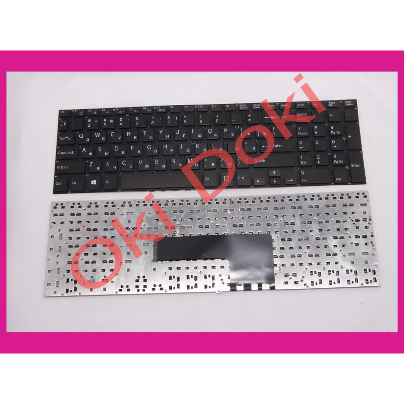 Клавиатура для ноутбука Sony FIT 15E SVF15E SVF151 SVF152 SVF153 SVF154 SVF15A SVF15A16CXB SVF15N17CXB черная без рамки