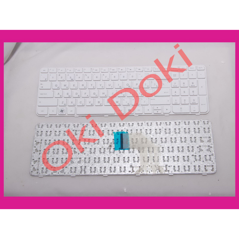 Клавиатура для ноутбука HP Pavilion G6-2000 белая с рамкой горизонтальный Enter