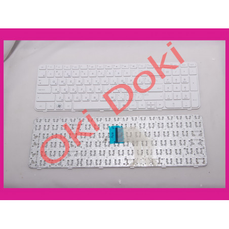 Клавіатура HP Pavilion G6-2000 біла з рамкою горизонтальний Enter