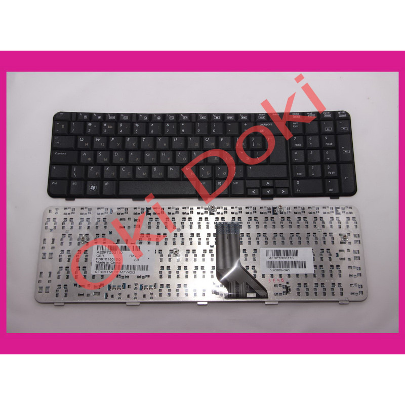 Клавіатура для ноутбука HP Presario CQ71, G71 rus, black вертикальний ентер
