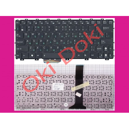 Клавіатура для ноутбука ASUS EeePC 1015BX чорна без рамки