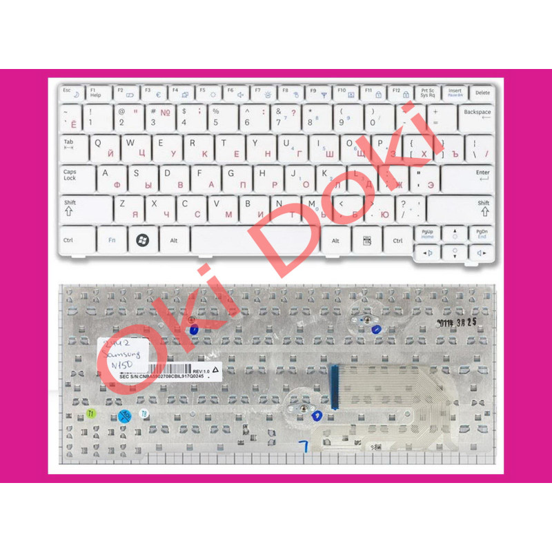 Oki-doki.com.ua | Клавиатура SAMSUNG NP-N150-JP01RU купить в Киеве, Харькове, Днепропетровске, Одессе, Запорожье, Львове