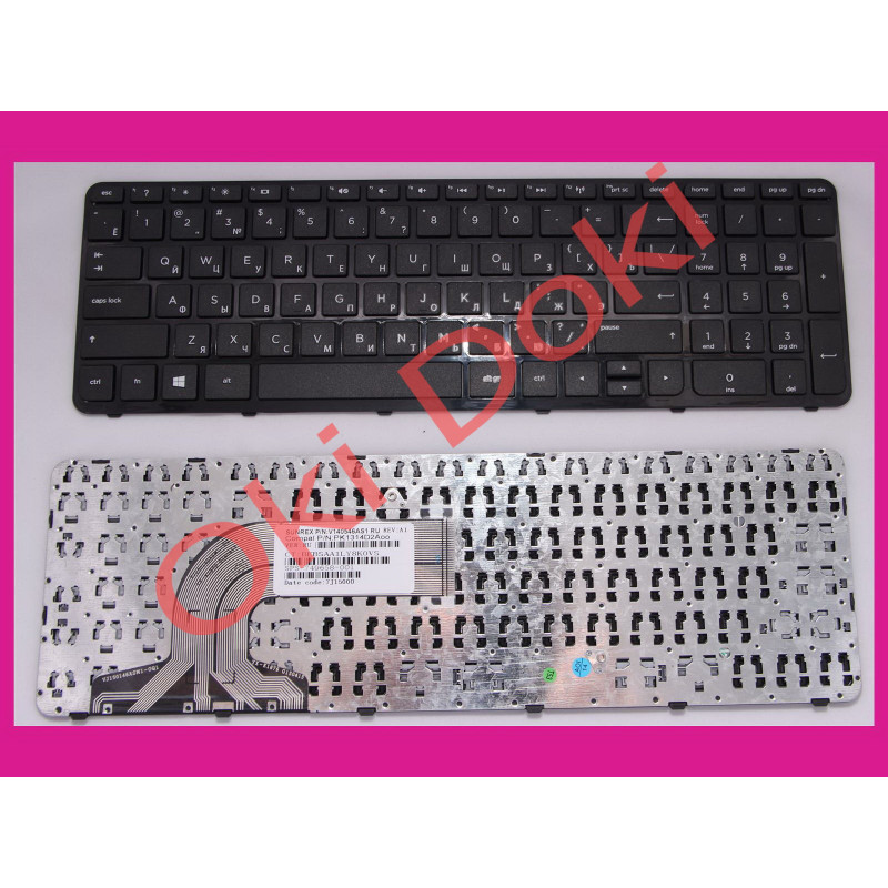 Клавіатура для ноутбука HP Pavilion 15-e089sr з рамкою Клавіатура для ноутбука HP Pavilion 15-e089sr з рамкою