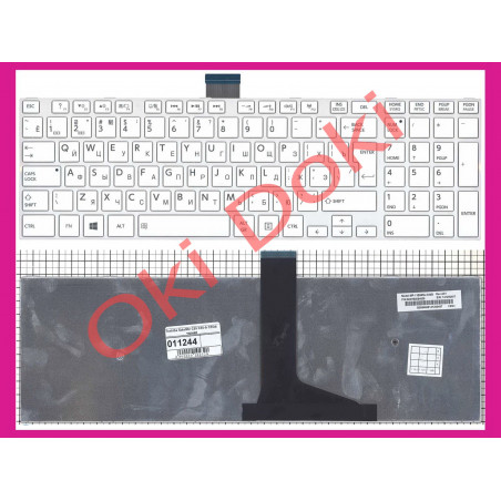 Клавіатура для ноутбука Toshiba Satellite C55-A-1GT біла