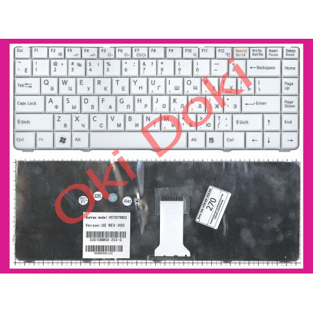 Oki-doki.com.ua | Клавиатура Sony VGN-NR21Z/T белая купить в Киеве, Харькове, Днепропетровске, Одессе, Запорожье, Львове