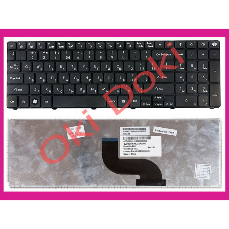 Клавіатура для ноутбука Packard Bell Easynote TX86 Клавіатура для ноутбука Packard Bell Easynote TX86