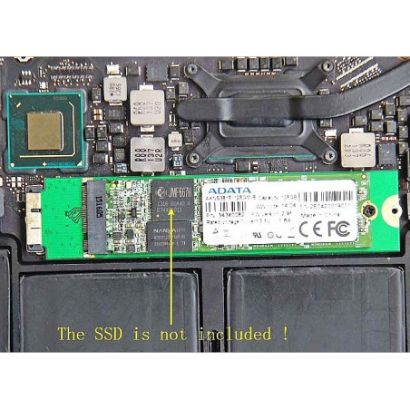 Тормозит зависает A1369 замени SSD адаптер SSD NGFF M.2 на M.2 2280 S