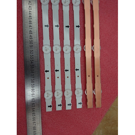 KIT 4 BARRE STRIP LED TV SAMSUNG D4GE-320DC1-R2 2014SVS32FHD UE32H5000 UE32H5500 - Foto 9