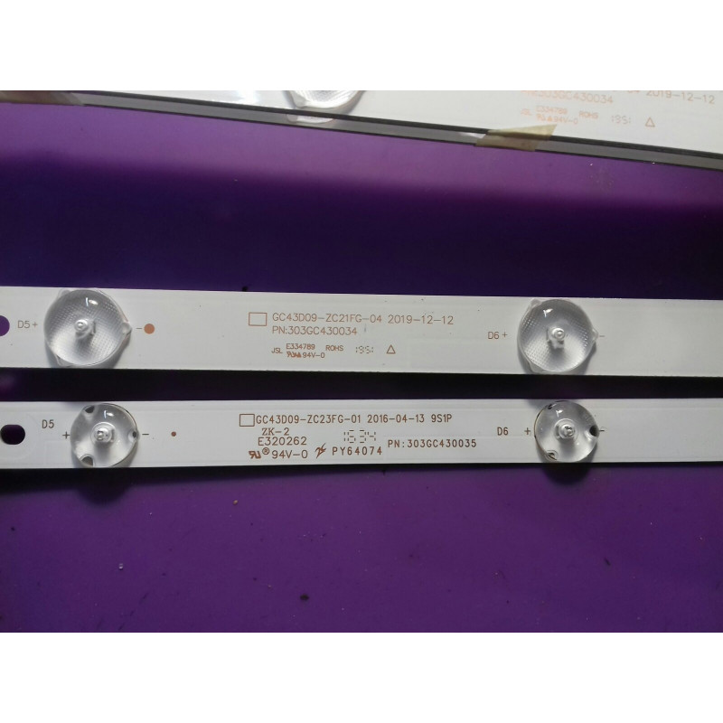 Подсветка 43PFF5021/T3 43PFF5071/T3 DLED43GC4X9 005 GC43D09-ZC21FG-04 аналог GC43D09-ZC23FG-01
