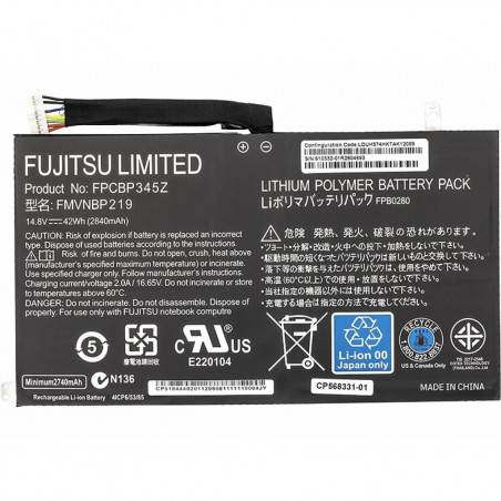 Батарея для ноутбука Fujitsu UH572 FPCBP345Z FMVNBP219 FPB0280