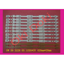 Подсветка BBK 40LEM-3080/FT2C панель ECG390AH-LD2 Hisense