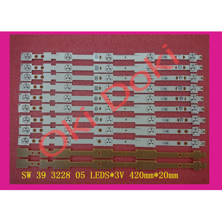 Подсветка BBK 40LEM-3080/FT2C панель ECG390AH-LD2 Hisense