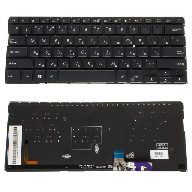 Клавиатура Asus ZenBook UX331U UX331UA UX331UAL UX331UN UX3310KN 1-3J2RU23 0KNB0-262CRU00 13N1-3JA0911 90NB0GZ2-R31RU0 9Z.NEN