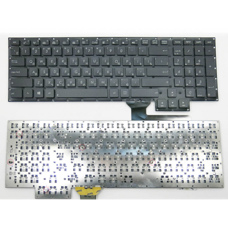 Клавіатура ASUS ROG G750 G750J G750V G750JH G750JM G750JS G750JW G750JX G750JZ чорна без рамки