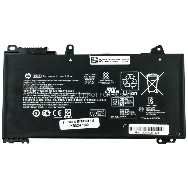 Батарея для ноутбука HP RE03XL ProBook 430 G6 440 G6 445 G6 450 G6