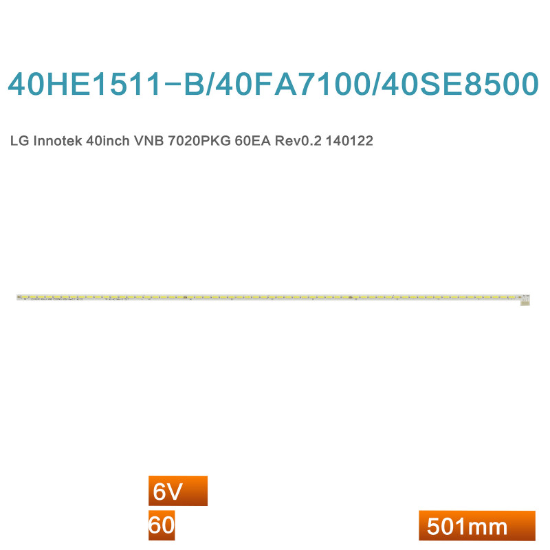 Подсветка 60 led 501мм 6V 40 LSC400HM10 LG Innotek 40inch VNB 7020P Подсветка 60 led 501мм 6V 40 LSC400HM10 LG Innotek 40inch VNB 7020P