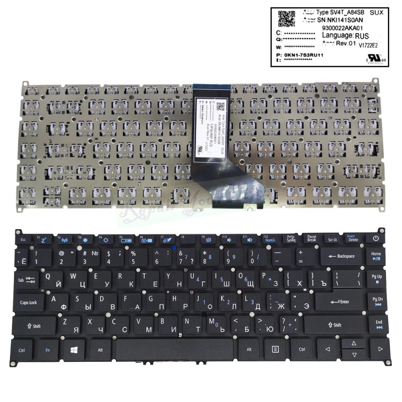 Клавиатура для ноутбука Acer Travelmate TMP214-52-313U N17Q7 SV4T_A84SB SV4T A84SB NKI14170P8 844003DCKC01 0KN1-7S3UI13 NSK-RH2