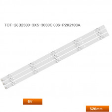 Подсветка 5led 526мм 6V TOT-28B2500-3X5-3030C 006-P2K2103A TOT 28B2500