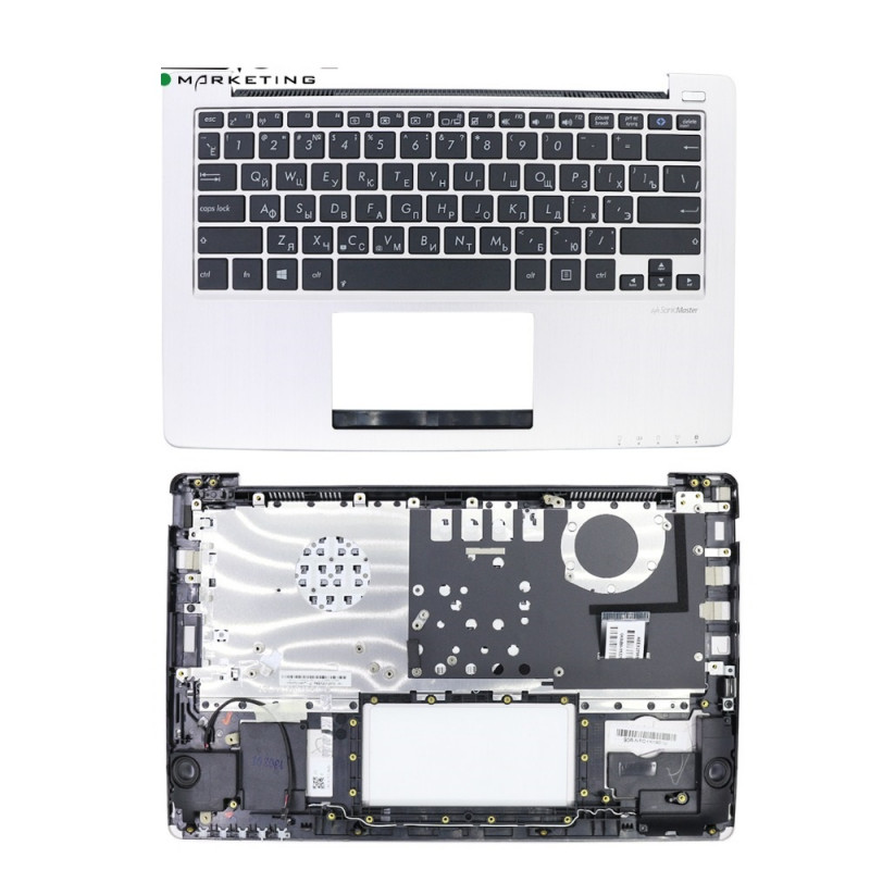 Клавиатура для ноутбука ASUS X201 X201E X202 x202e palmrest с динамиками корпус палмрест крышка