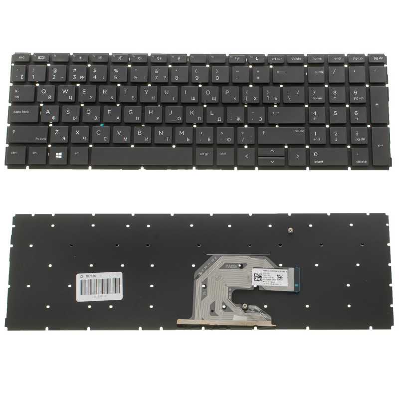 Клавиатура HP ProBook 450 G6 455 G6 rus black 2B-ABU07Q100 V181646BS1 L45090-001 L45091-001 L45091-251 L45090-251 ХП