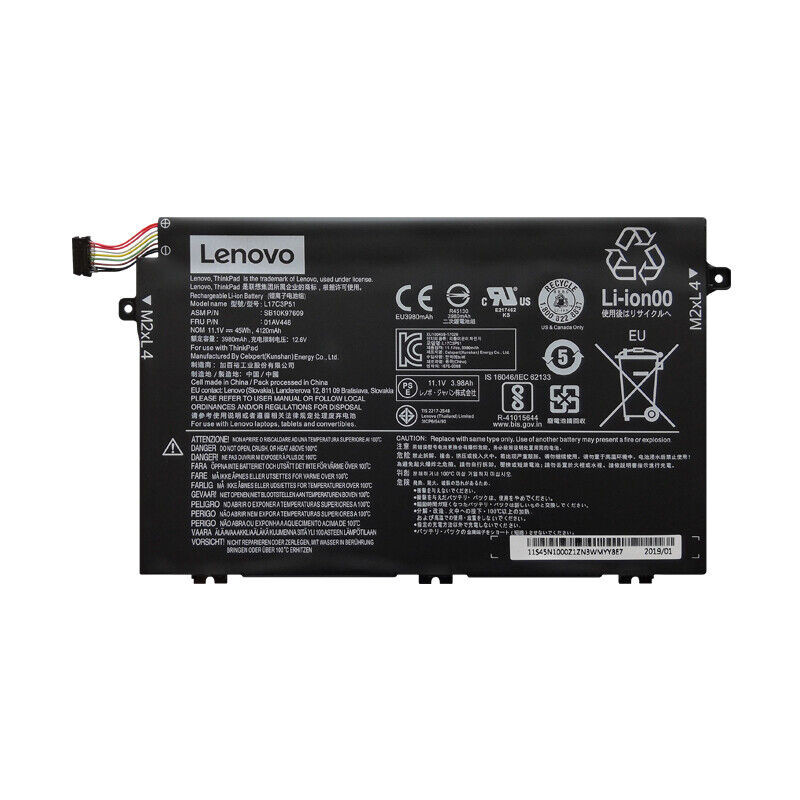 Батарея Lenovo ThinkPad E480 E485 E490 E580 E585 E590 R480 R580 L17C3P51 L17L3P51 L17M3P51 L17M3P52 01AV445 01AV446 01AV447 01