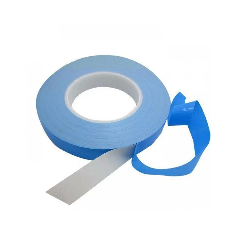 Термоскотч Blue 10mm 50 метрів двосторонній теплопровідний термостійкий скотч клейка стрічка