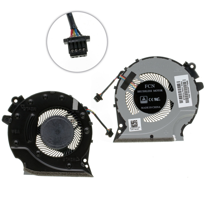 Вентилятор HP PAVILION GAMING 15-CX000 15-CX0068 CND93882K3 15-cx0037ua TX TPN-C133 4pin CPU GPU FAN L20335-001 Кулер orig