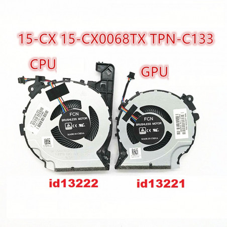 Вентилятор HP PAVILION GAMING 15-CX000 15-CX0068 CND93882K3 15-cx0037ua TX TPN-C133 4pin CPU GPU FAN L20335-001 Кулер orig