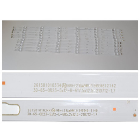 Підсвітка Samsung 261501010334 HBH-L2 94v 0 E493461 2140 30-65-0D23-5x12-R-617.5x12.5-210715-1.7 30-65-0D23 5 12 R 617.5x12.5-2