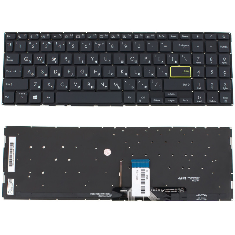 Клавіатура ноутбука ASUS vivobook X521 E510M E510MA L510M L510MA S533 S533E S533EA S533F X521FA X521FL X521EA X521EQ X521UA X52
