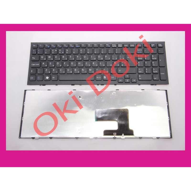 Клавиатура для ноутбука Sony VPC-EE Series RU Black с рамкой вертикальный энтер Клавиатура для ноутбука Sony VPC-EE Series RU Black с рамкой вертикальный энтер