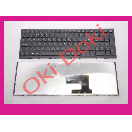 Клавиатура для ноутбука Sony VPC-EE Series RU Black с рамкой вертикальный энтер