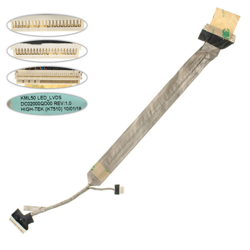 Шлейф матрицы DC02000QC00 для ноутбука DELL Vostro1520 CCFL Шлейф матрицы DC02000QC00 для ноутбука DELL Vostro1520 CCFL
