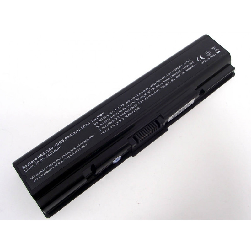 Акумулятор до ноутбука Toshiba PA3534 A200 A215 A300 A350 A500 L300 L450 L500 10.8V 4400mAh Blac