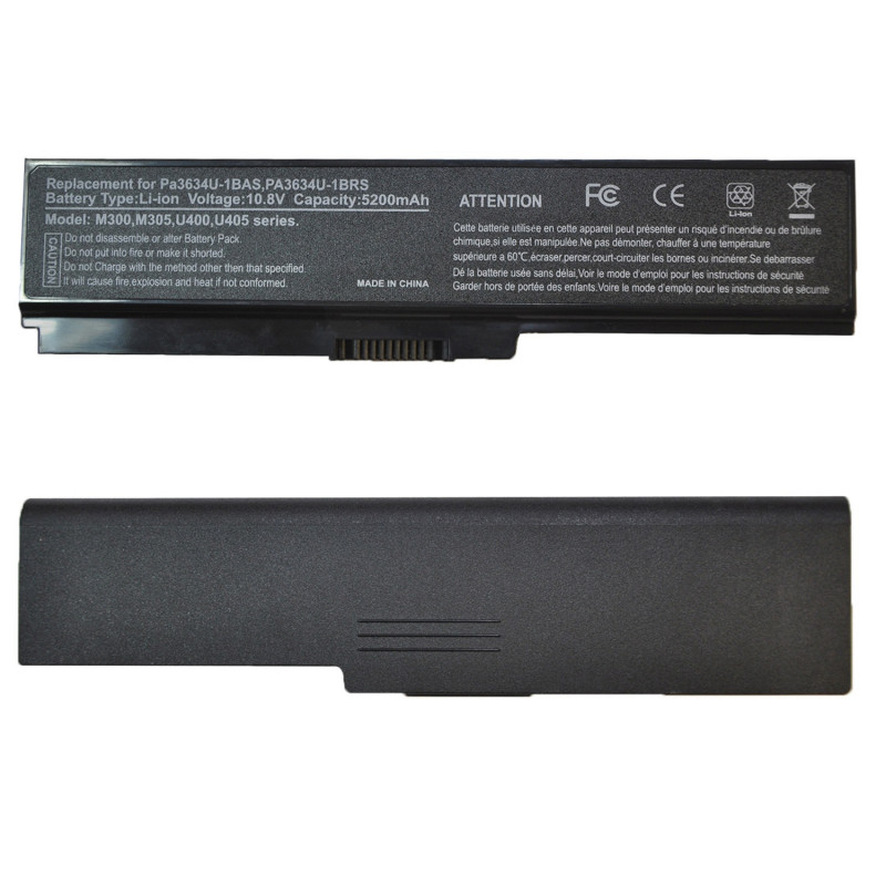 Батарея для Toshiba PA3634 pa3635u PA3819U A660 C650 L310 L515 L630 L635 L645 M300 U400 U500 10.8V 5200mAh Black