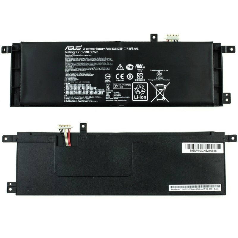 Акумулятор до ноутбука Asus B21N1329 X453MA X553MA series 7.6V 4000mAh 30Wh Black