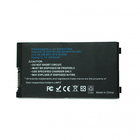 Батарея для Asus A32-F80 A8 F8 F50 X60 X61 N80 N81 F80 F81 F83 X80 X81 X82 X85 11.1V 5200mAh Black