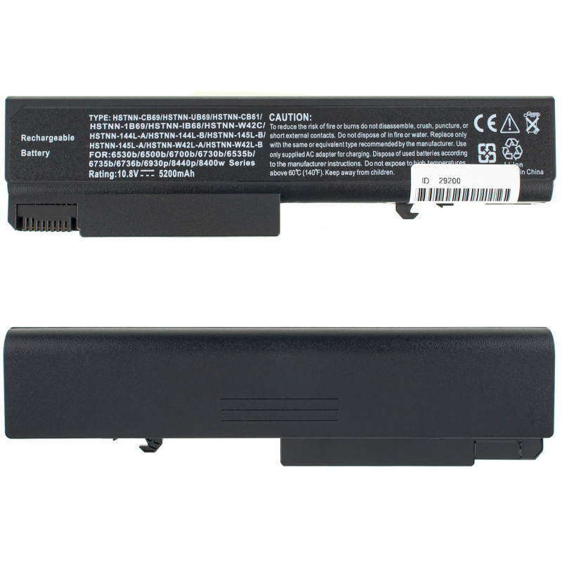 Акумулятор до ноутбука HP 6530B Compaq 6530b 6535b 6730b 6735b 6440b 6445b 6450b 6930p 8440p HSTNN--CB69 10.8V 5200mAh Black Акумулятор до ноутбука HP 6530B Compaq 6530b 6535b 6730b 6735b 6440b 6445b 6450b 6930p 8440p HSTNN--CB69 10.8V 5200mAh Black