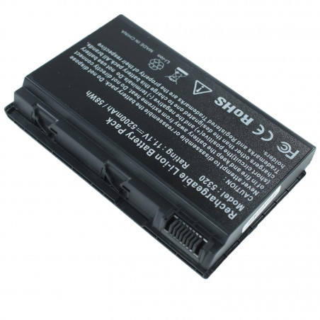 Акумулятор до ноутбука Acer tm00741 Extensa 5120 5220 5420 5620 7120 7220 7420 7620 11.1V 5200mAh Black