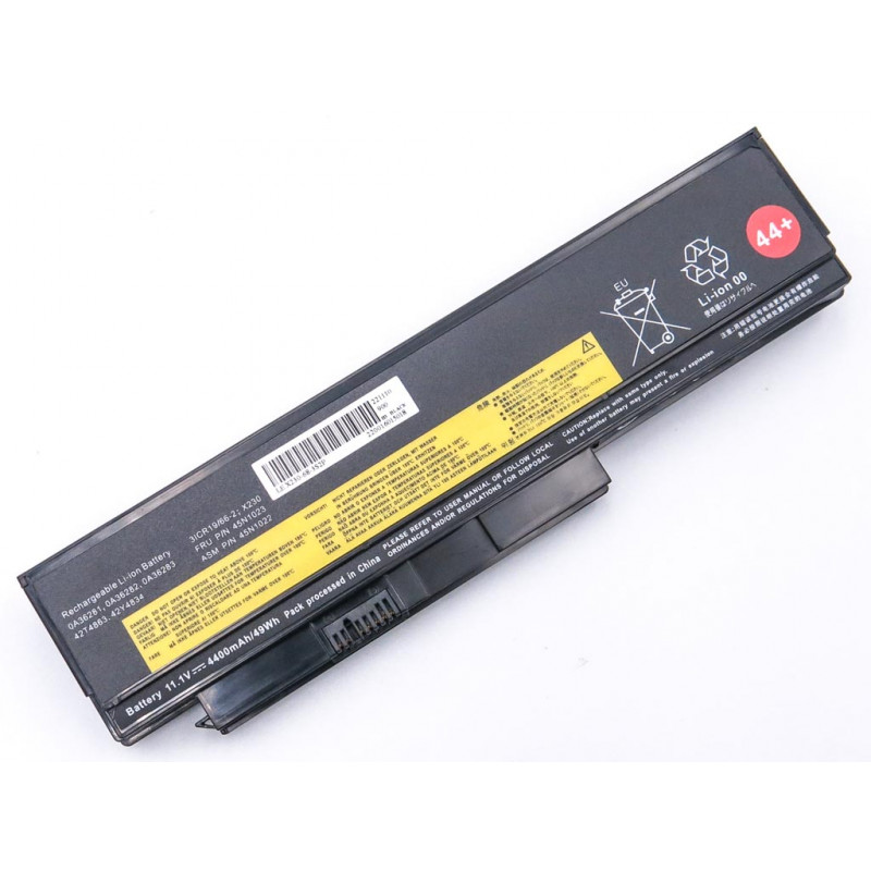 Акумулятор до ноутбука Lenovo X230 X230i X230s 45N1024 45N1025 11.1V 4400mAh 49Wh oem Акумулятор до ноутбука Lenovo X230 X230i X230s 45N1024 45N1025 11.1V 4400mAh 49Wh oem