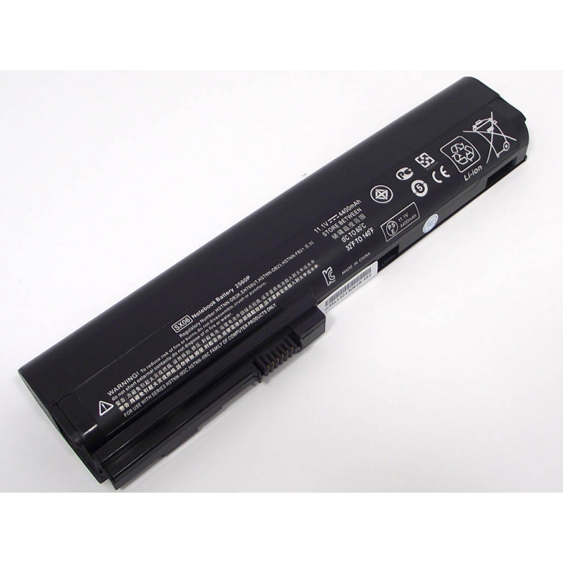 Батарея для ноутбука HP SX06 EliteBook 2560p 2570p 10.8V 4400mAh Black Батарея для ноутбука HP SX06 EliteBook 2560p 2570p 10.8V 4400mAh Black