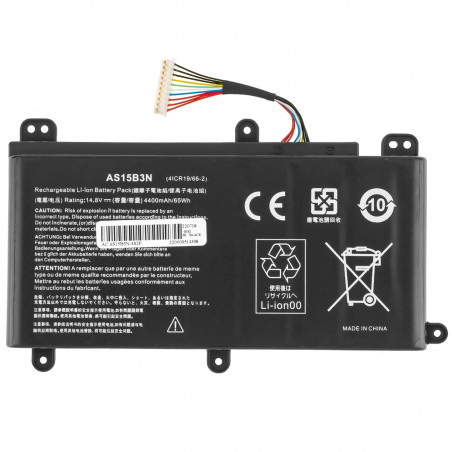 Акумулятор до ноутбука ACER AS15B3N Predator 15 G9-591 G9-593 14.8V 4400mAh 65Wh Black