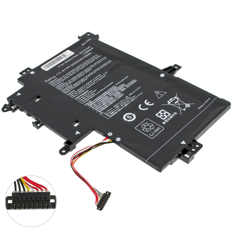 Батарея для ноутбука ASUS B31N1345 Transformer Book TP500LA TP500LB TP500LN 11.4V 3400mAh 39Wh Black