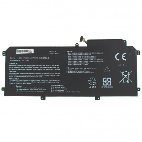 Акумулятор до ноутбука ASUS C31N1610 ZenBook UX330CA 11.55V 3000mAh Black